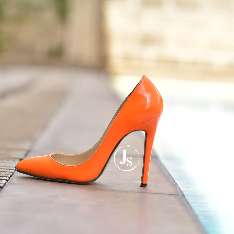 Emma Jones Square Toe Chunky Heels Leopard Pattern Shoes - Orange in Sexy  Heels & Platforms - $72.15