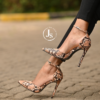 Snake print heels