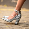 Apricot chunky heels