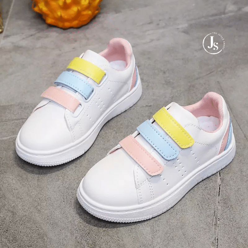 Rainbow stripped casual shoes
